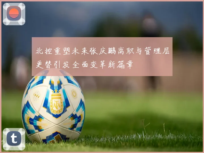 北控重塑未来张庆鹏离职与管理层更替引发全面变革新篇章